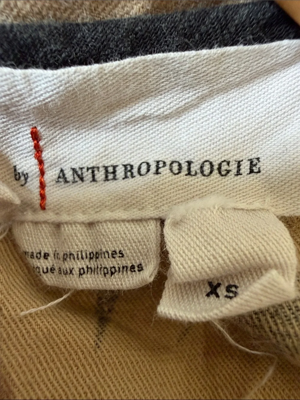 Anthropologie The Somerset Jumpsuit Light Sand Black Size XS Wide Leg - Picture 7 of 8